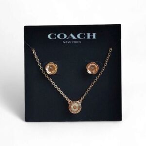Coach Earrings and Necklace Set